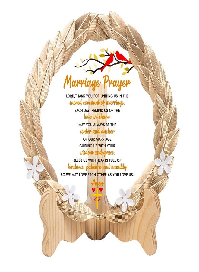 EVA murmure Wedding Gifts Bridal Shower Gifts for Bride and Groom Engagement Present for Wife Prayer of Marriage Anniversary Crystal Plate - Bridal shower Wedding Blessing, Sacred Union Prayer for Couple Newlywed - Image 1